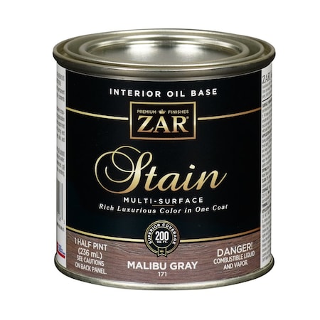 ZAR Solid Malibu Gray Oil-Based Polyurethane Wood Stain 0.5 pt 17106